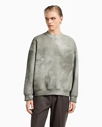 Emporio Armani - ASV double-jersey sweatshirt with oversized eagle print, Man, Patterned, Size: