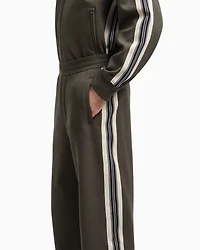 Emporio Armani - ASV jersey trousers with elasticated waist and contrasting bands, Man, Green, Size:
