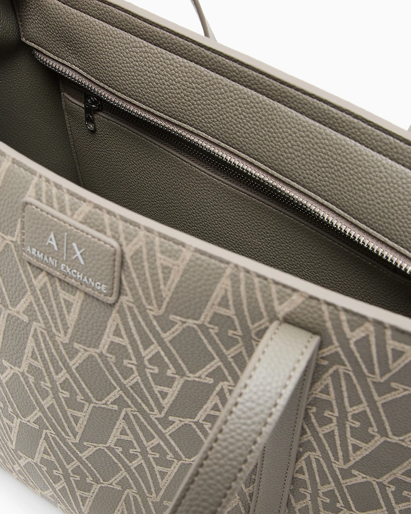 Tote bag with allover logo