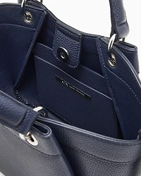 Armani Exchange - Small handbag with degradè shoulder strap, Woman, Navy_blue, Size: TU