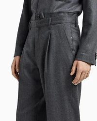 Emporio Armani - Virgin-wool stretch-twill trousers, Man, Grey, Size: