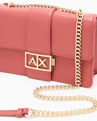 Armani Exchange - Shoulder bag with metal logo, Woman, Pink, Size: TU