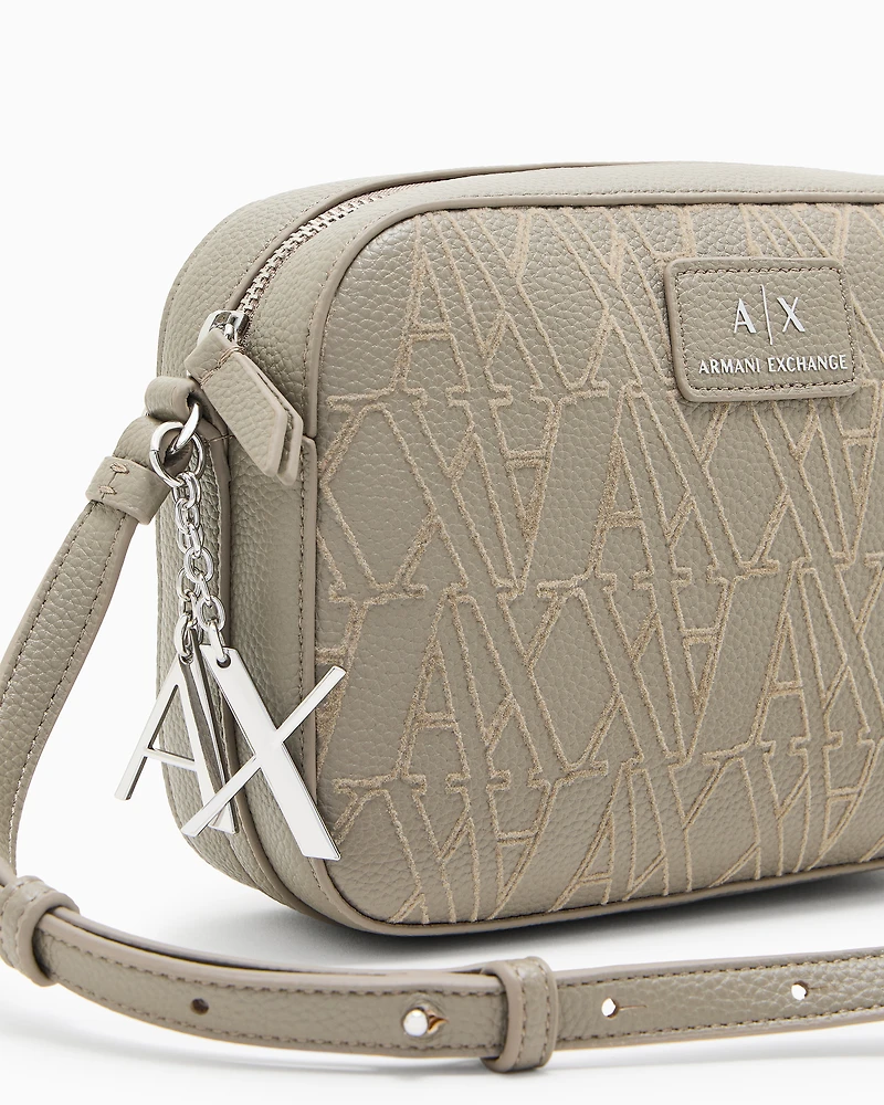 Shoulder bag with embossed motif