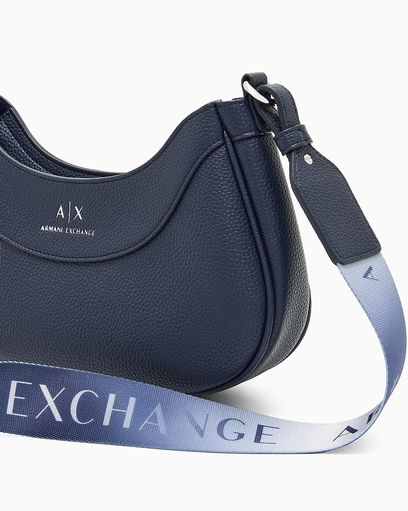 Armani Exchange - Crossbody bag with logo, Woman, Navy Blue, Size: TU