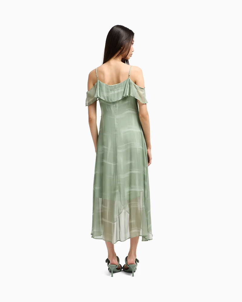 Long dress viscose chiffon