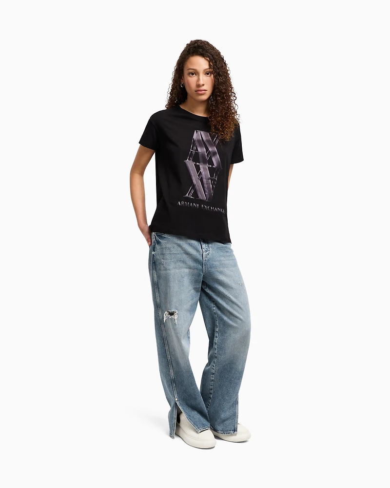 Relaxed fit T-shirt with maxi logo