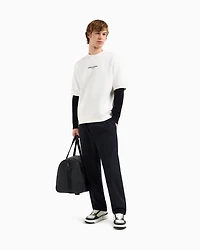 Slim fit twill trousers