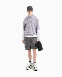 Short-sleeved sweatshirt with logo