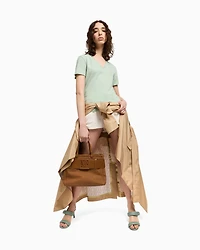 Regular fit T-shirt with V-neck