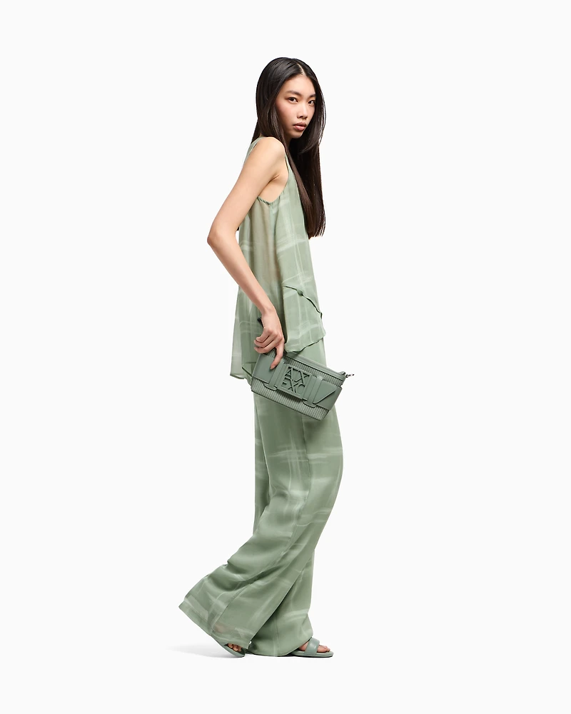 Oversized trousers abstract patterned fabric