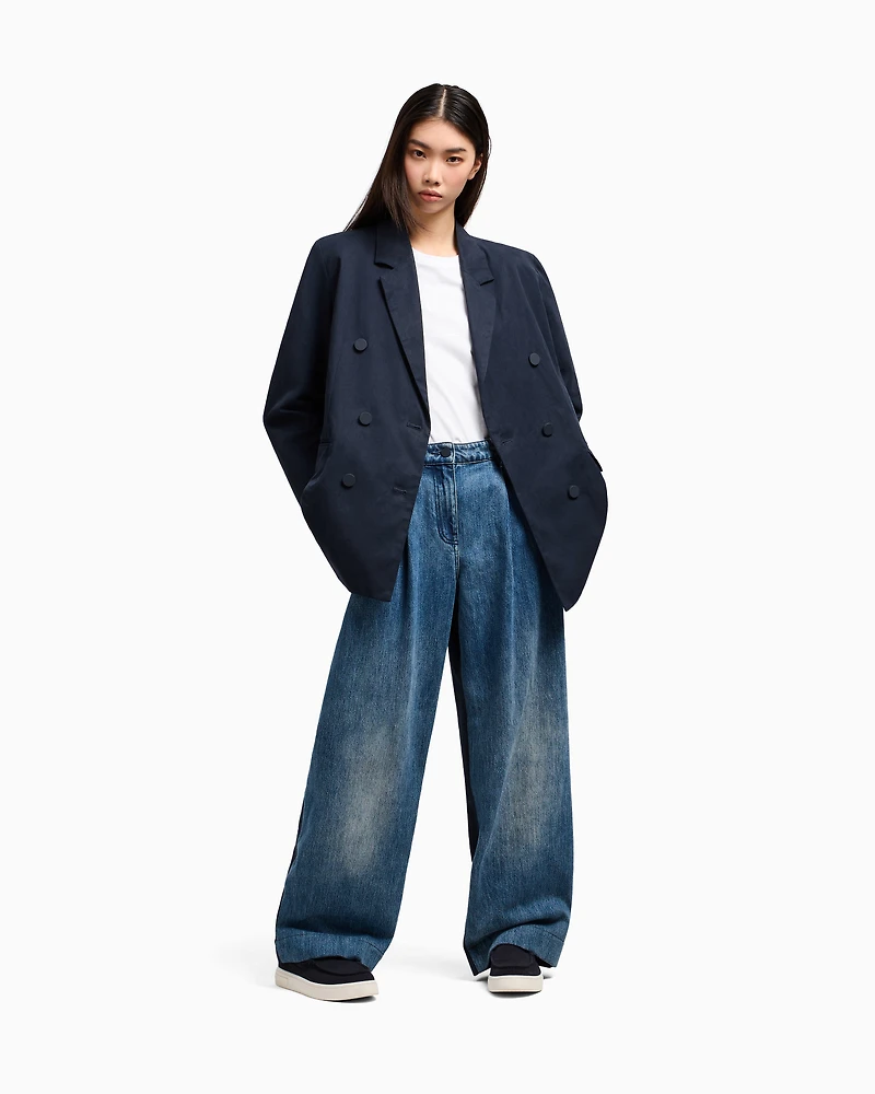 Oversized jeans denim and twill