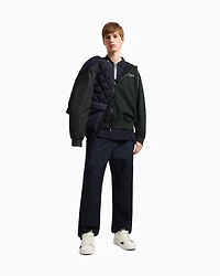 Zip-up hoodie with Milan/New York print on the back