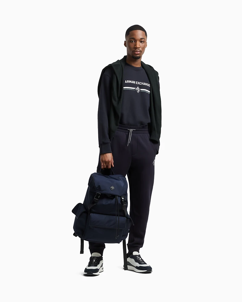 Crewneck sweatshirt with logo print on the chest