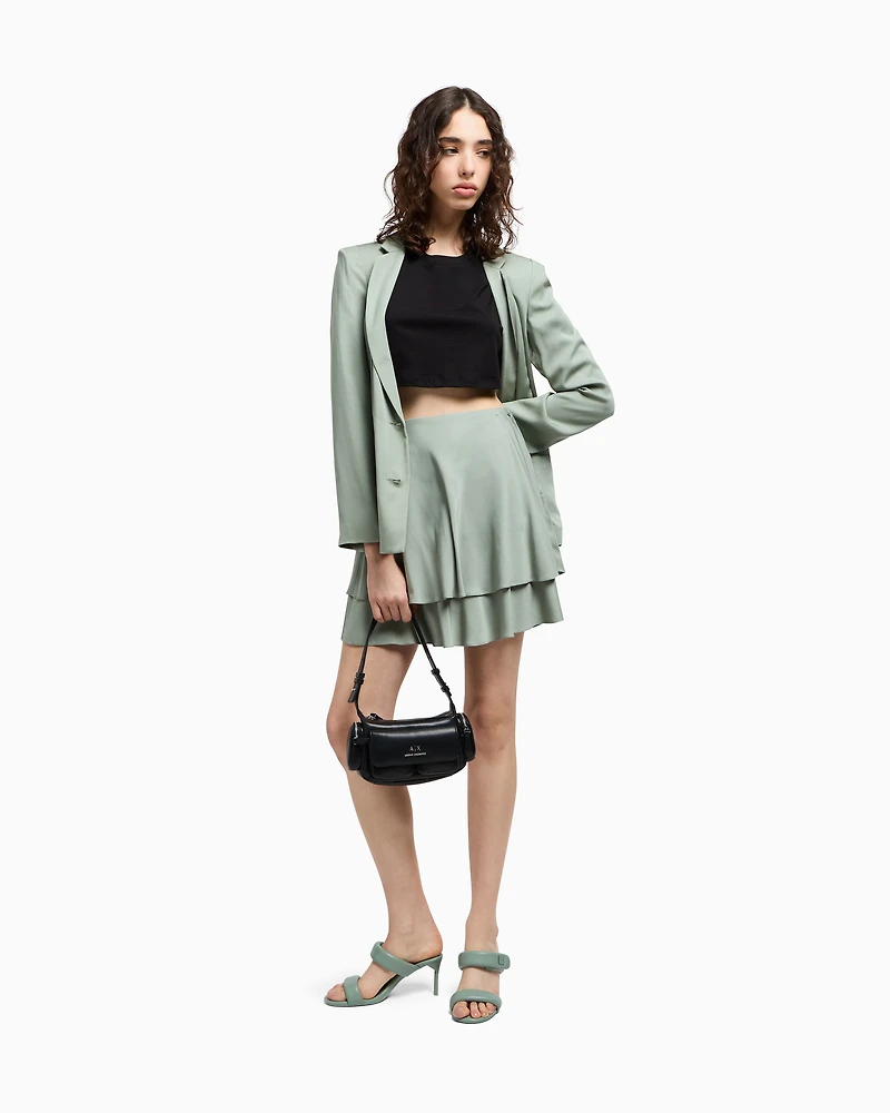 Mini skirt flowing viscose