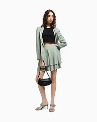 Mini skirt flowing viscose
