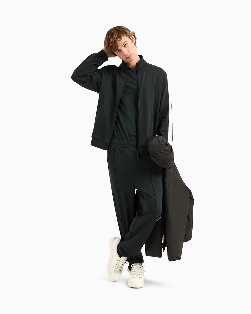 Regular fit trousers with contrasting band