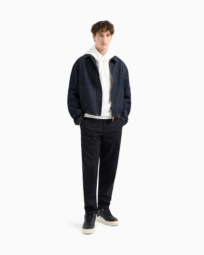 Tonal Embossed Hoodie Sweatshirt