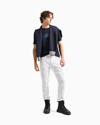 J27 skinny biker fit jeans washed denim