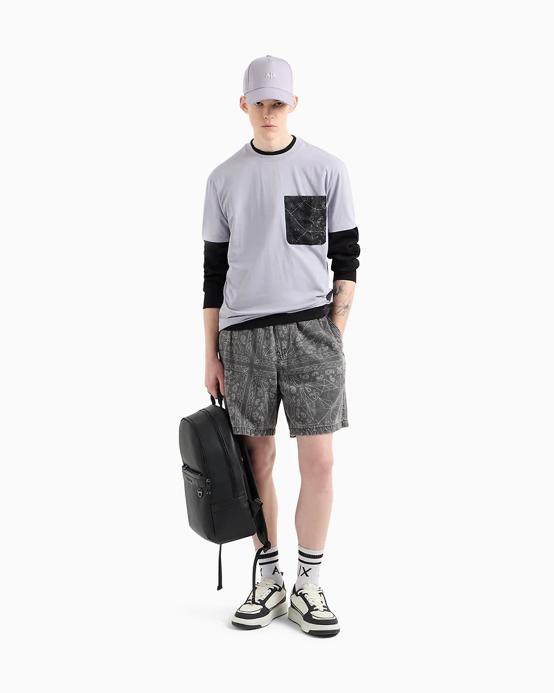 Regular fit T-shirt with patterned pocket