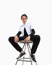 Stretch nylon jogger trousers