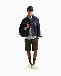 Bermuda shorts satin stretch fabric