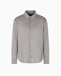 Emporio Armani - Icon jaspé jersey shirt, Man, Beige, Size: