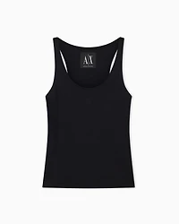 Armani Exchange - Jersey tank top with logo, Woman, Black, Size: