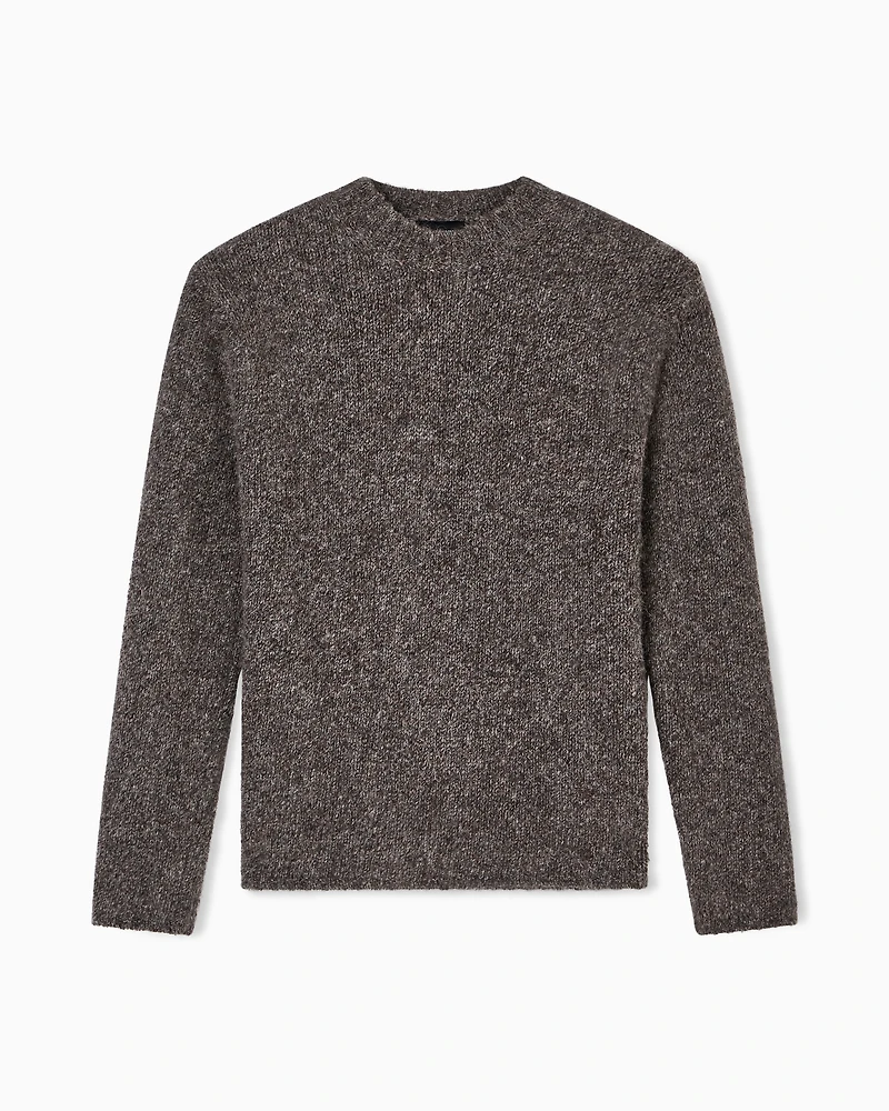 Emporio Armani - Decrease stockinette stitch alpaca-blend jumper, Man, Green, Size: