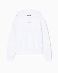 Armani Exchange - Hoodie soft fleece fabric, Woman, White, Size: