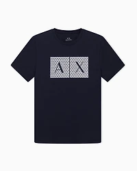 Armani Exchange -  Slim fit jersey T-shirt with logo, Man, Navy Blue, Size: