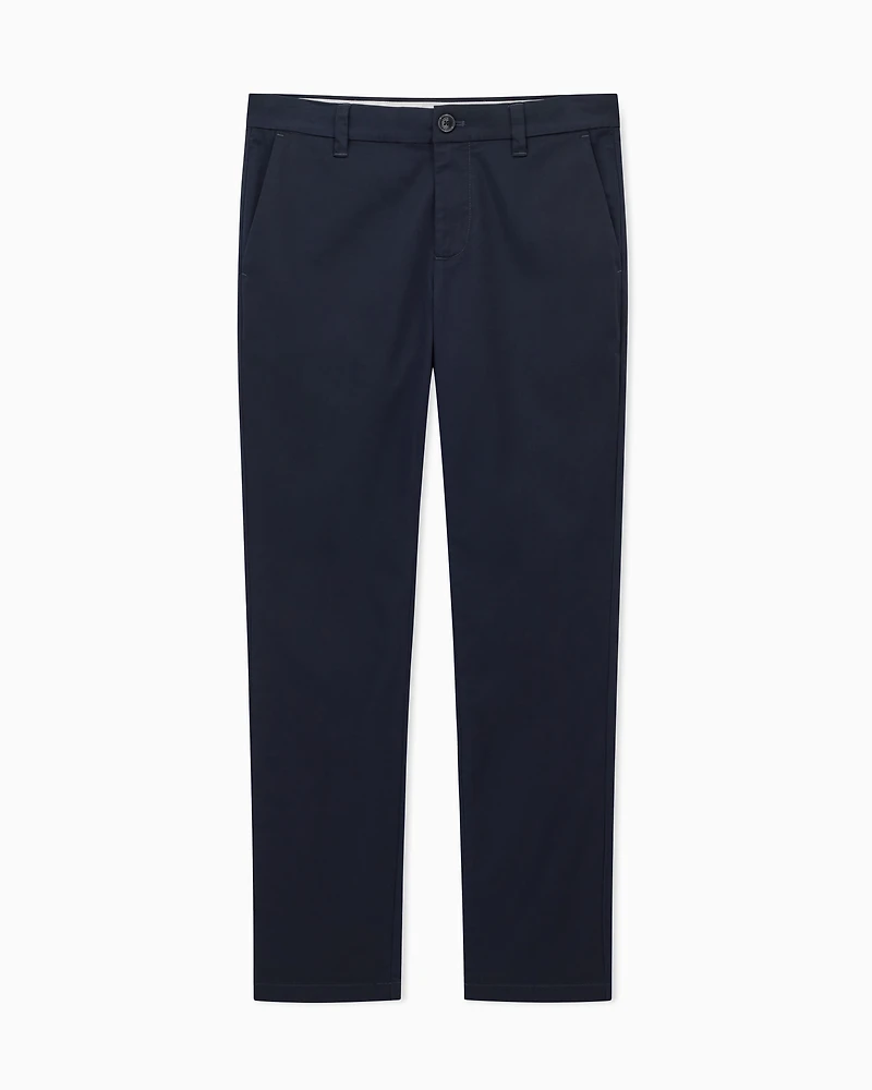 Armani Exchange - Cotton poplin chino trousers, Man, Blue, Size: