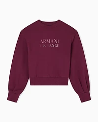 Armani Exchange - Graphic Logo Sweatshirt, Woman, Burgundy, Size: