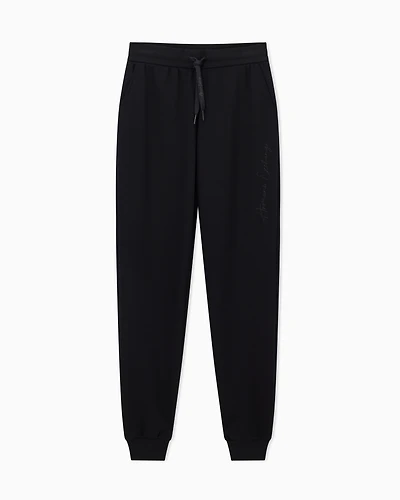 Armani Exchange - Scuba fabric jogger pants, Woman, Black, Size: