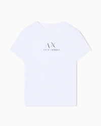 Armani Exchange - Regular fit T-shirt with graphic logo, Woman, White, Size: