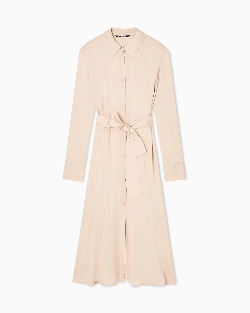 Armani Exchange - Midi Dresses, Woman, Camel, Size: