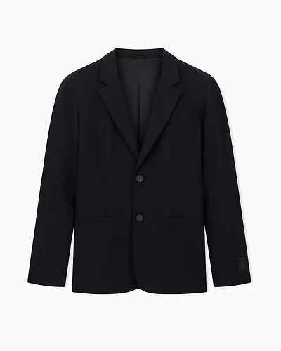 Armani Exchange - Single-breasted two-button jacket, Man, Black, Size: