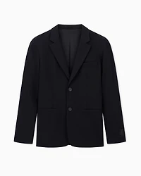 Armani Exchange - Single-breasted two-button jacket, Man, Black, Size: