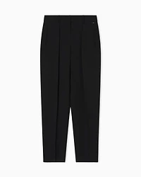 Armani Exchange - Trousers with pleats flowing fabric, Woman, Black, Size: