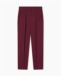 Armani Exchange - Trousers with pleats flowing fabric, Woman, Burgundy, Size:
