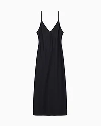 Armani Exchange - Shiny satin midi dress, Woman, Black, Size: