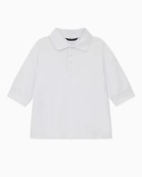 Armani Exchange - Stretch pique polo shirt with logo, Woman, White, Size: