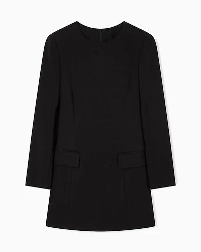 Armani Exchange - Short flared dress, Woman, Black, Size:
