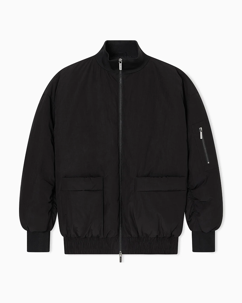 Recycled nylon bomber jacket