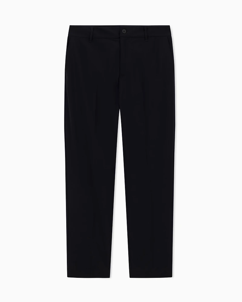Armani Exchange - Chino trousers flowing fabric, Man, Black, Size:
