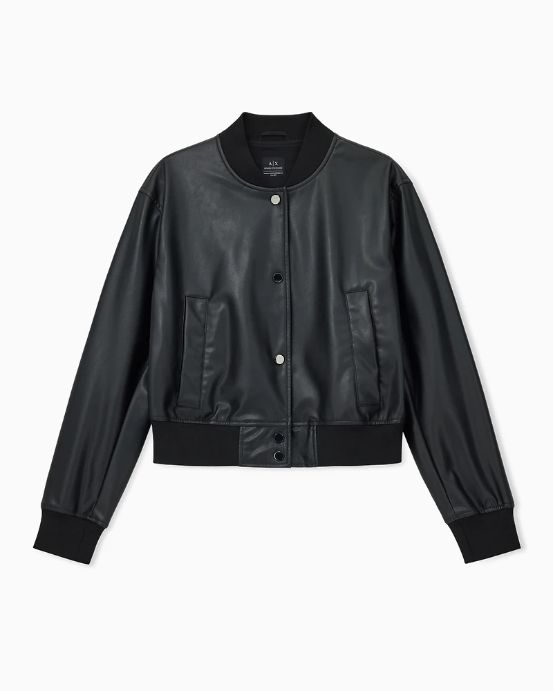 Armani Exchange - BLACK BOMBER JACKET, Woman, Black, Size:
