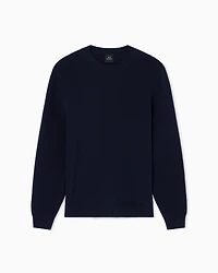 Striped Texture Crew Neck Sweater