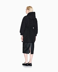 Armani Exchange - Parka with diamond quilted hood, Woman, Black, Size: