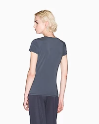 Armani Exchange -  Slim fit T-shirt with logo, Woman, Grey, Size:
