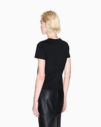 Armani Exchange - Regular fit T-shirt with graphic logo, Woman, Black, Size:
