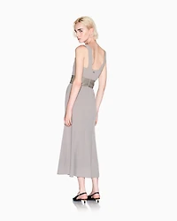 Longuette dress with belt